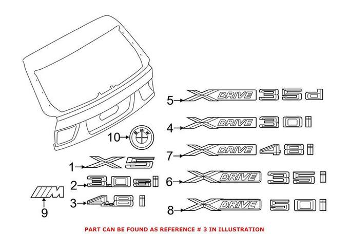 BMW Hatch Emblem - Rear 51147163887